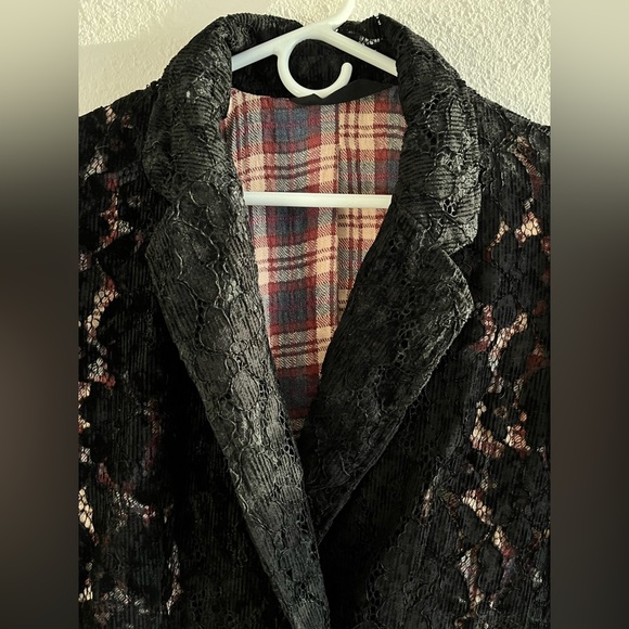 ***SOLD***New Free People Long Lace Black Jacket Blazer - Picture 6 of 17